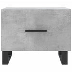 Salongbord 2 Stk Betonggrå 50X50X40 Cm Konstruert Tre