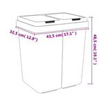 Dobbel Søppelbøtte Hvit 2X25 L