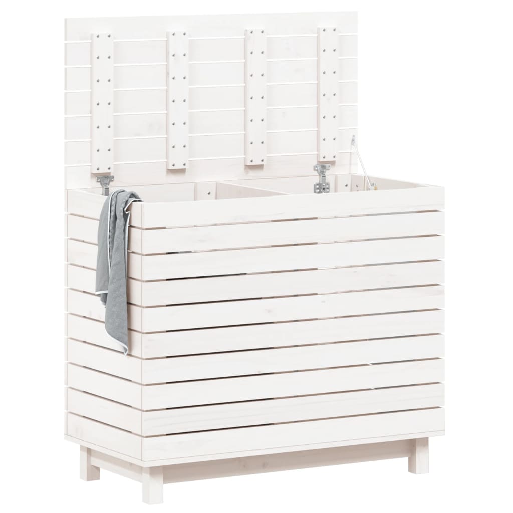 Skittentøyskurv Hvit 88,5X44X76 Cm Heltre Furu