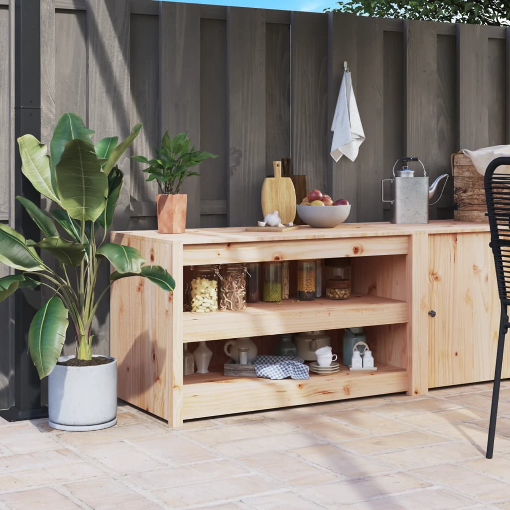 Utekjøkkenskap 106X55X64 Cm Heltre Furu