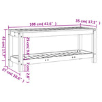 Hagebenk 108X35X45 Cm Heltre Furu
