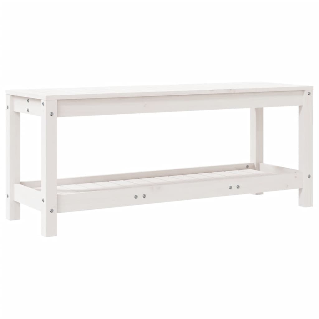 Hagebenk Hvit 108X35X45 Cm Heltre Furu