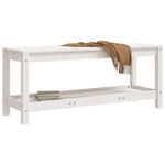 Hagebenk Hvit 108X35X45 Cm Heltre Furu