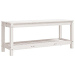 Hagebenk Hvit 108X35X45 Cm Heltre Furu