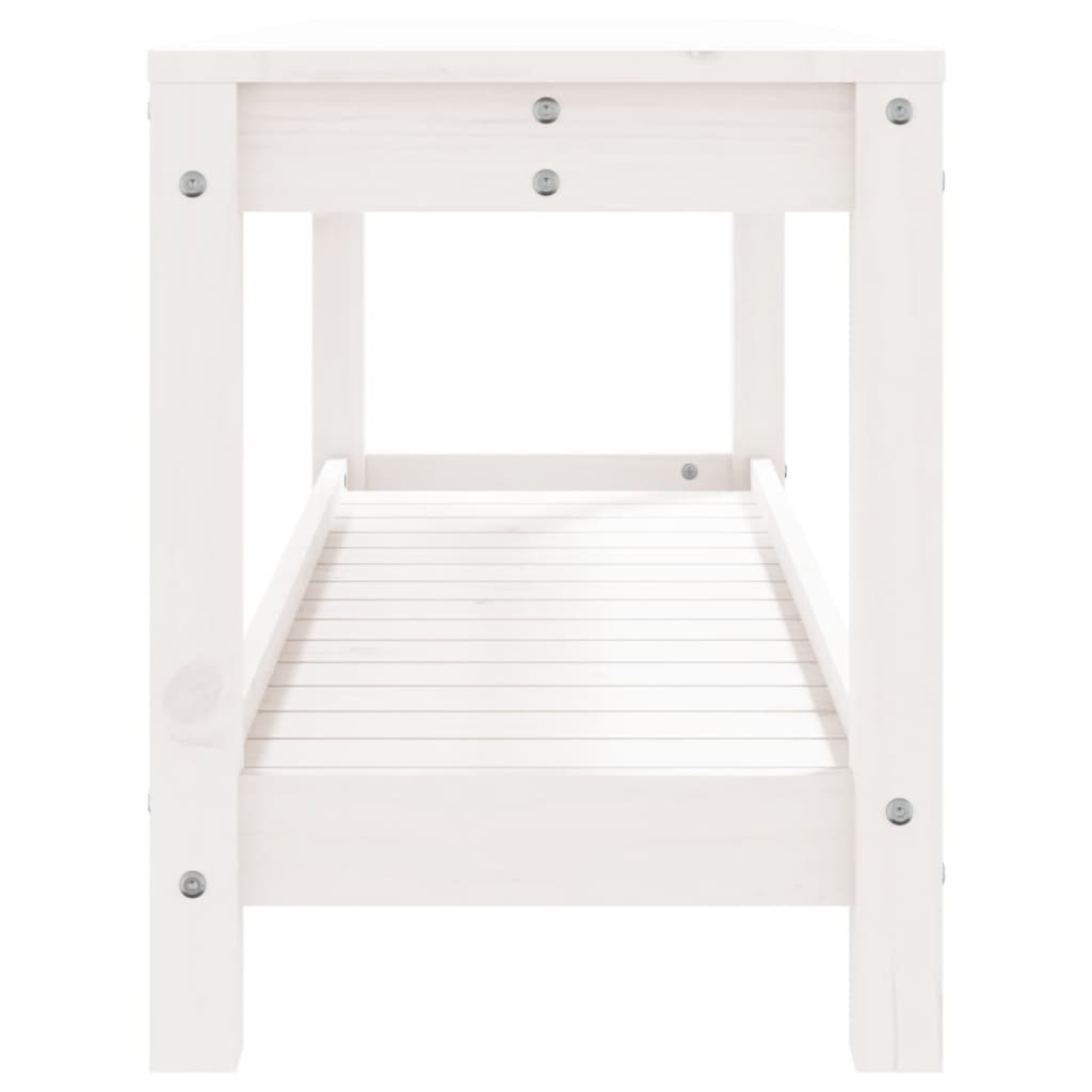 Hagebenk Hvit 108X35X45 Cm Heltre Furu