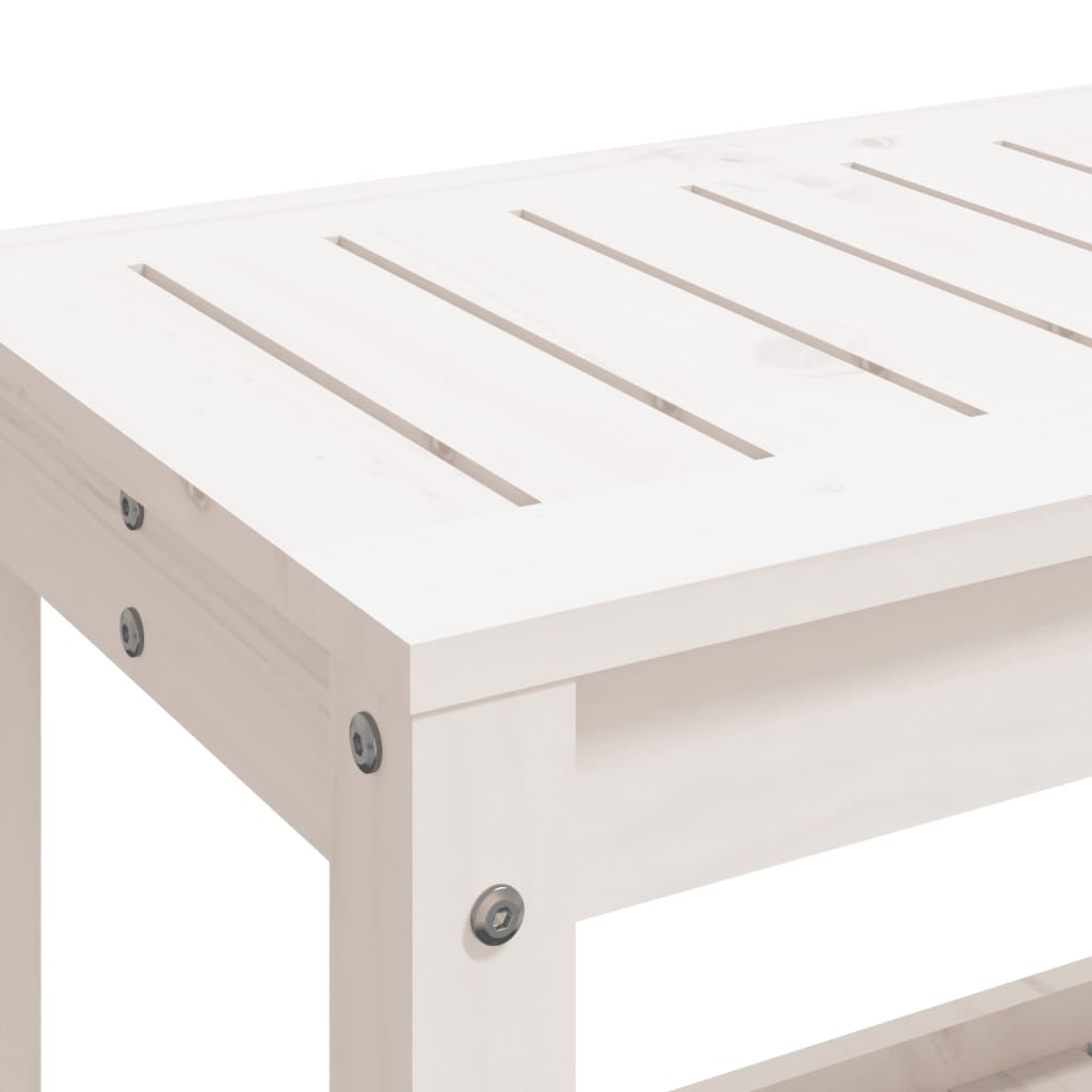 Hagebenk Hvit 108X35X45 Cm Heltre Furu