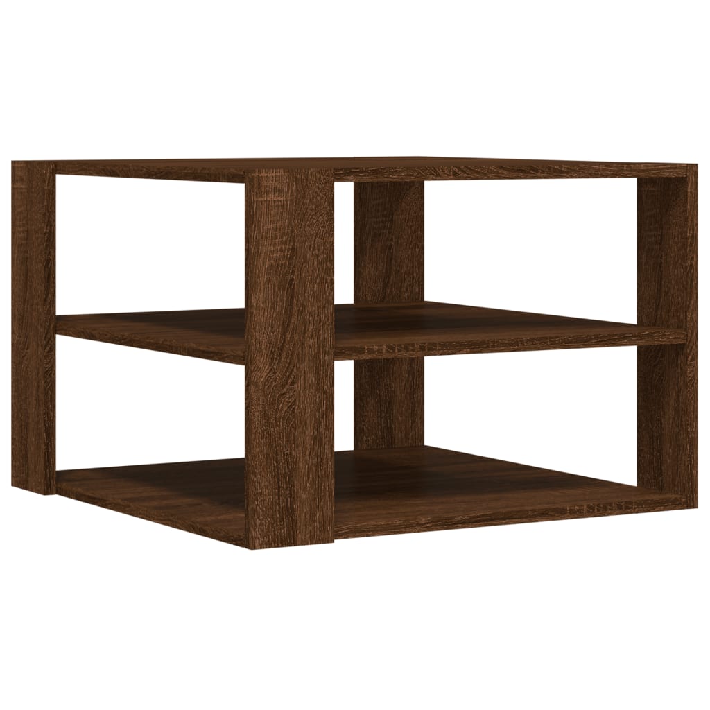 Salongbord Brun Eik 59,5X59,5X40 Cm Konstruert Tre