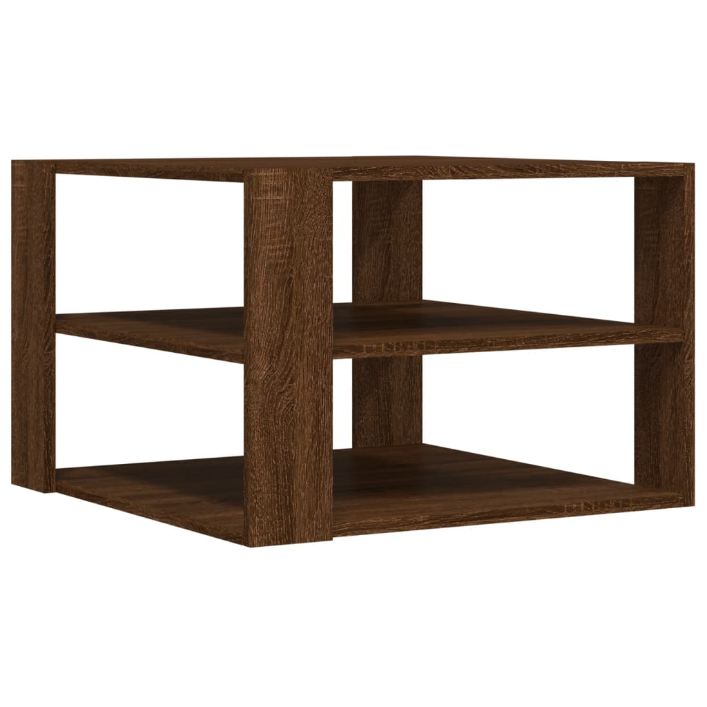 Salongbord Brun Eik 59,5X59,5X40 Cm Konstruert Tre