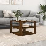 Salongbord Brun Eik 59,5X59,5X40 Cm Konstruert Tre
