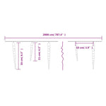 Istapplys Til Jul 200 Leds Blå 20 M Akryl Pvc