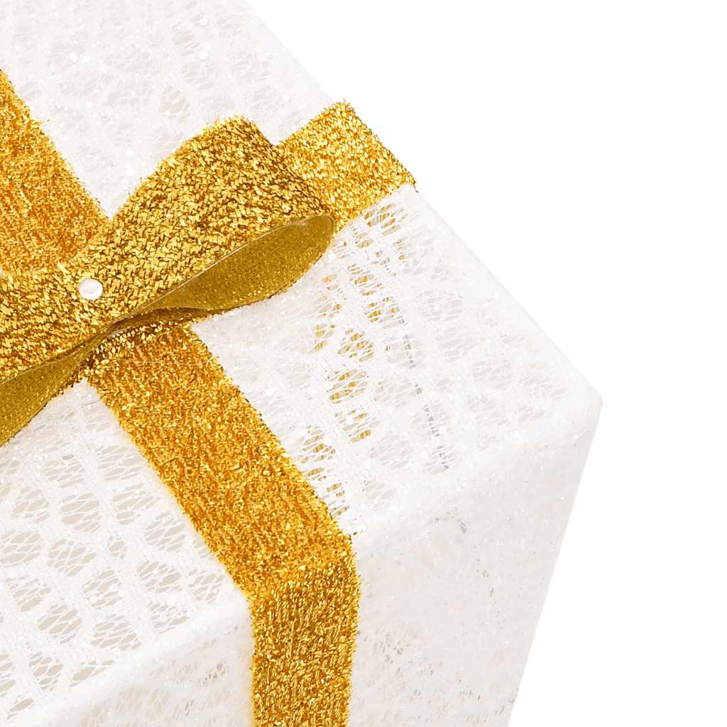 Opplyste Julegaver 3 Stk 64 Lysdioder Varm Hvit