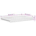 Skummadrass Hvit 140X200 Cm Hardhet H2 H3