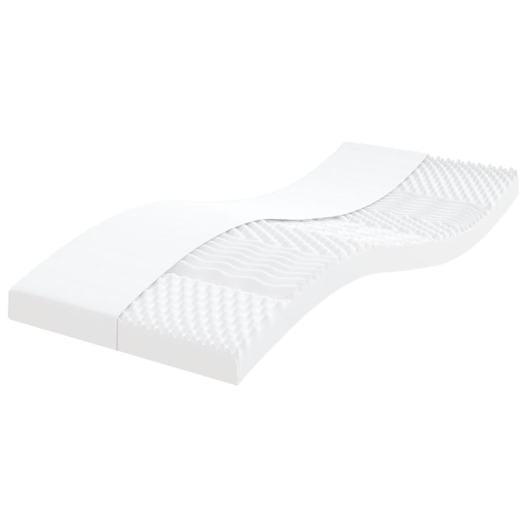 Skummadrass Hvit 90X190 Cm 7-Zone Hardhet 20 Ild