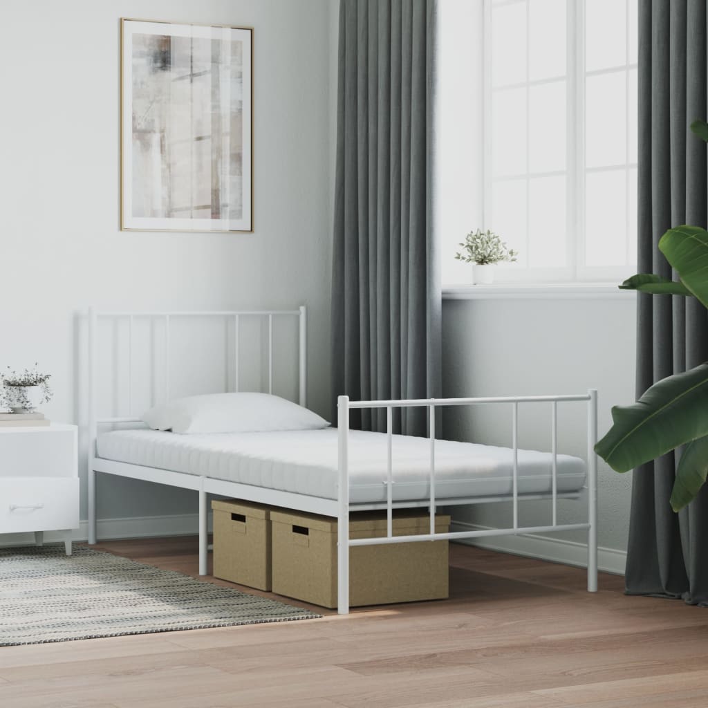 Skummadrass Hvit 90X190 Cm 7-Zone Hardhet 20 Ild