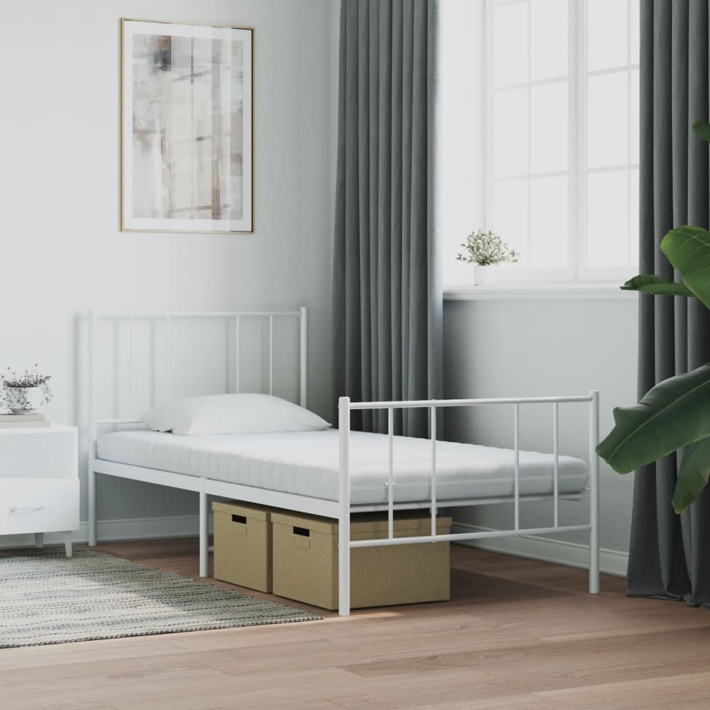 Skummadrass Hvit 90X200 Cm 7-Zone Hardhet 20 Ild