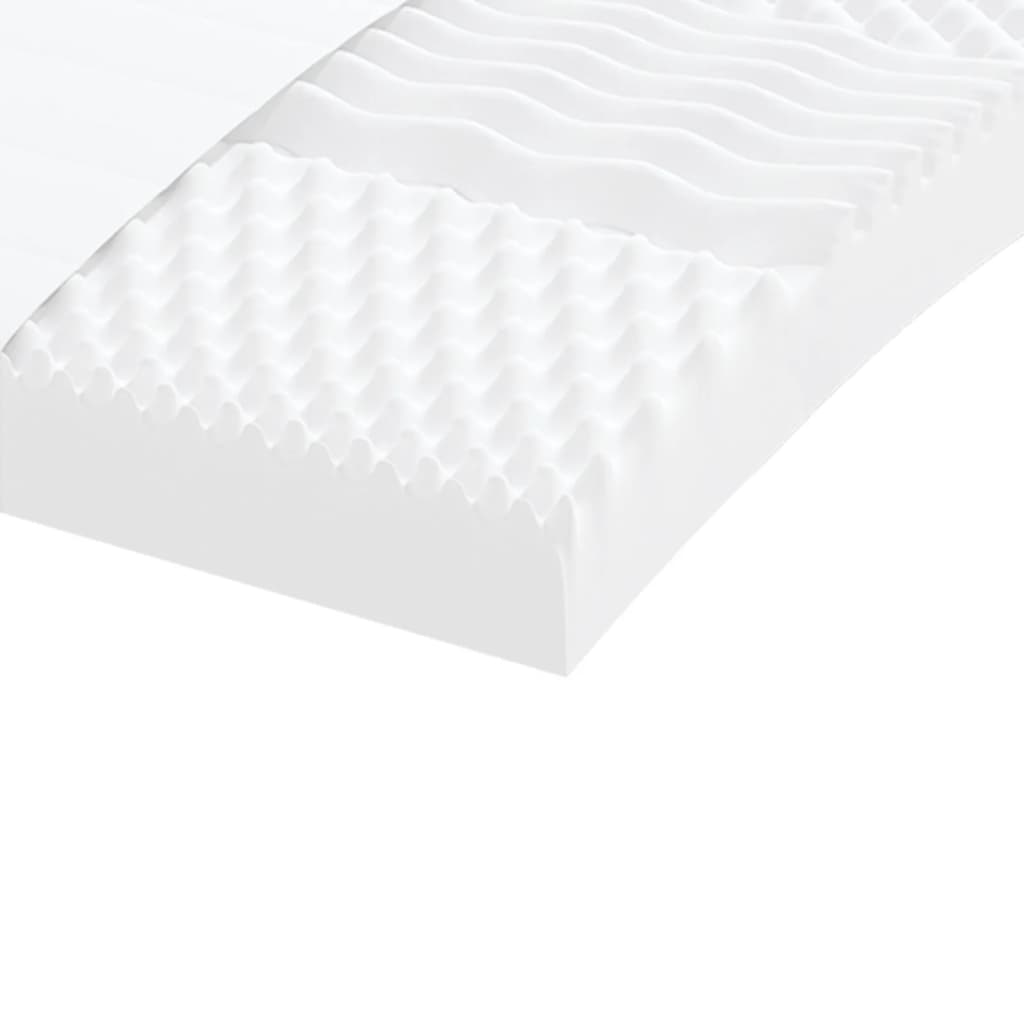 Skummadrass Hvit 100X200 Cm 7-Zone Hardhet 20 Ild