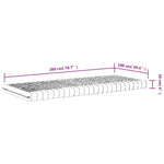 Skummadrass Hvit 100X200 Cm 7-Zone Hardhet 20 Ild