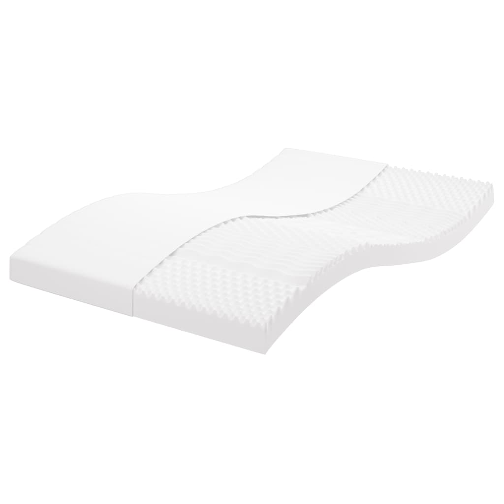 Skummadrass Hvit 120X200 Cm 7-Zone Hardhet 20 Ild