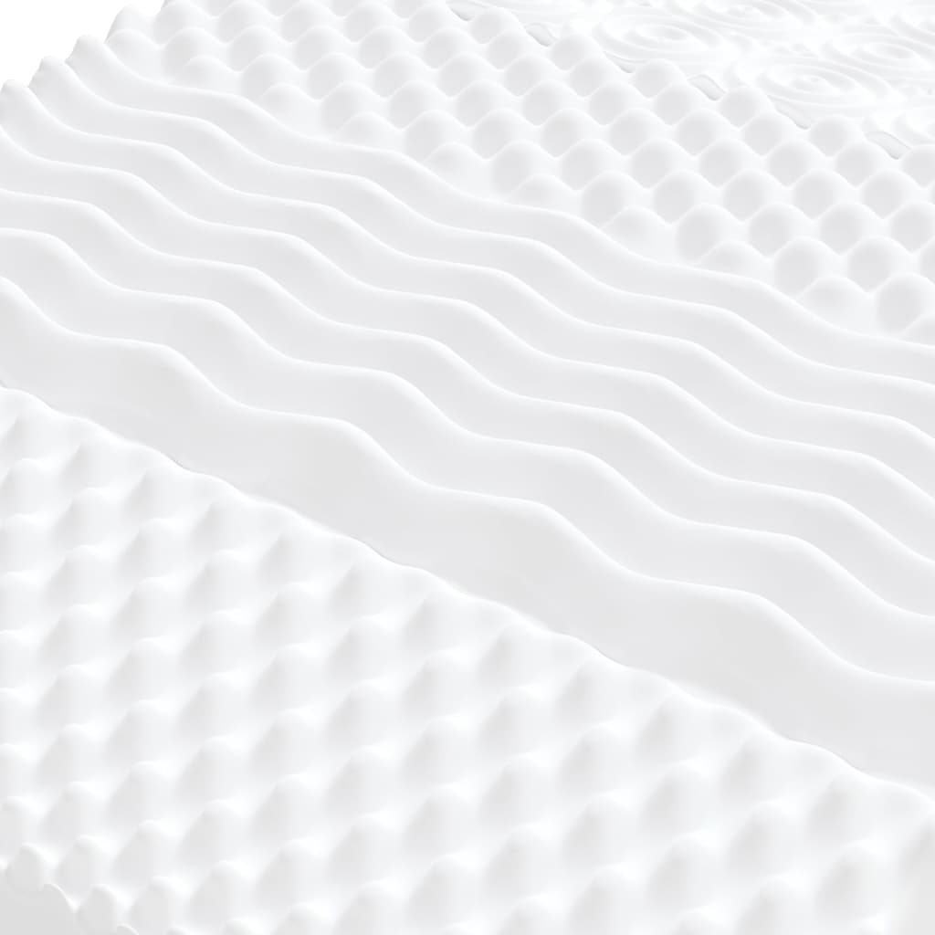 Skummadrass Hvit 120X200 Cm 7-Zone Hardhet 20 Ild