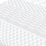 Skummadrass Hvit 120X200 Cm 7-Zone Hardhet 20 Ild