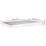 Skummadrass Hvit 120X200 Cm 7-Zone Hardhet 20 Ild