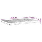 Skummadrass Hvit 140X190 Cm 7-Zone Hardhet 20 Ild