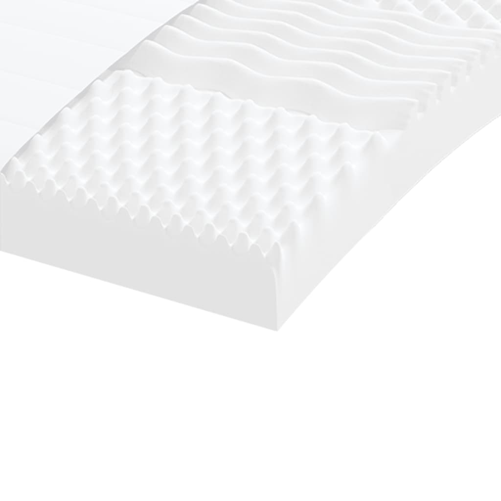 Skummadrass Hvit 160X200 Cm 7-Zone Hardhet 20 Ild