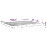 Skummadrass Hvit 160X200 Cm 7-Zone Hardhet 20 Ild