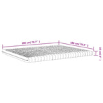 Skummadrass Hvit 180X200 Cm 7-Zone Hardhet 20 Ild
