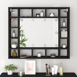 Led Speilskap Svart 91X15X76,5 Cm