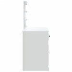 Sminkebord Med Led-Lys Hvit 90X42X132,5 Cm