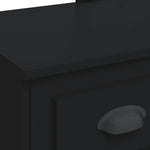 Sminkebord Med Led-Lys Svart 90X42X132,5 Cm