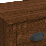 Sminkebord Med Led Brun Eik 90X42X132,5 Cm