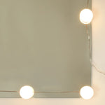 Sminkebord Med Led Brun Eik 90X42X132,5 Cm