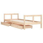 Barnesengeramme Med Skuffer 80X200 Cm Heltre Furu