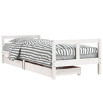 Barnesengeramme Med Skuffer Hvit 80X200 Cm Heltre Furu