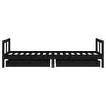 Barnesengeramme Med Skuffer Svart 80X200 Cm Heltre Furu