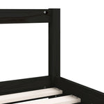 Barnesengeramme Med Skuffer Svart 80X200 Cm Heltre Furu
