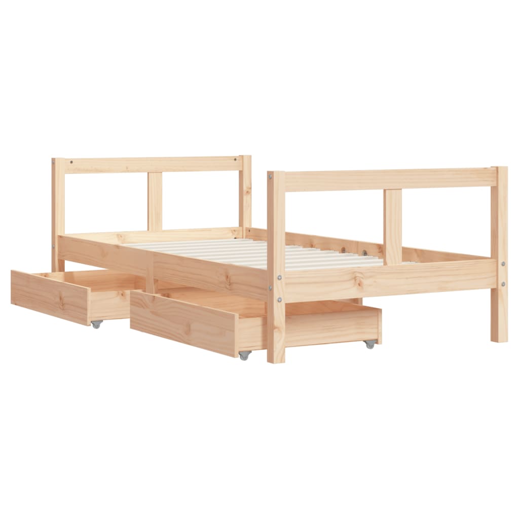 Barnesengeramme Med Skuffer 80X160 Cm Heltre Furu