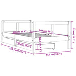 Barnesengeramme Med Skuffer 80X160 Cm Heltre Furu