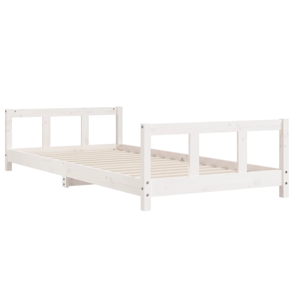 Barnesengeramme Hvit 90X200 Cm Heltre Furu