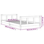 Barnesengeramme Hvit 90X200 Cm Heltre Furu