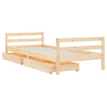 Barnesengeramme Med Skuffer 80X200 Cm Heltre Furu