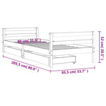Barnesengeramme Med Skuffer 80X200 Cm Heltre Furu