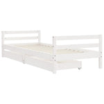 Barnesengeramme Med Skuffer Hvit 80X200 Cm Heltre Furu