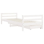 Barnesengeramme Med Skuffer Hvit 80X200 Cm Heltre Furu