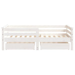 Barnesengeramme Med Skuffer Hvit 70X140 Cm Heltre Furu