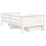 Barnesengeramme Med Skuffer Hvit 70X140 Cm Heltre Furu