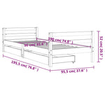 Barnesengeramme Med Skuffer 90X190 Cm Heltre Furu