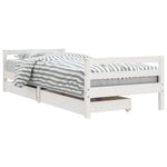 Barnesengeramme Med Skuffer Hvit 90X190 Cm Heltre Furu